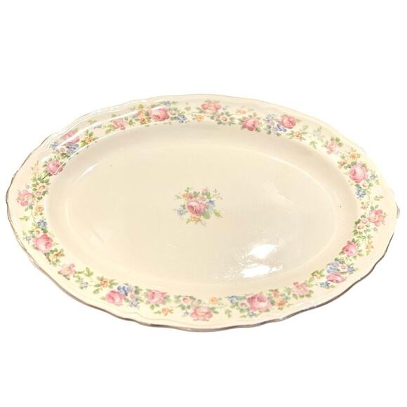 Vintage Edwin Knowles China Co. Oval Platter 11” - Picture 1 of 2